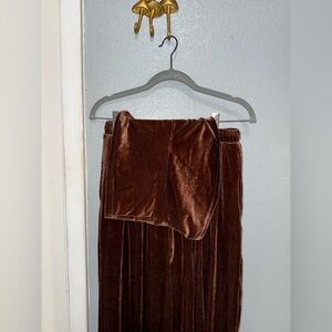 Cider Rich Brown Velvet pant and top set